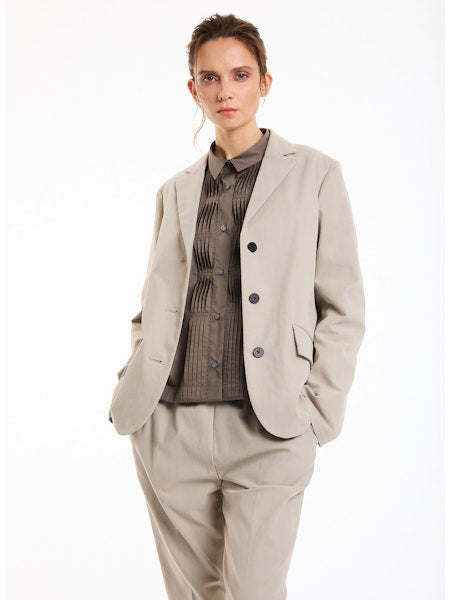 Lis Lareida Pintuck Shirt in Burnt Olive - SKULPT Dublin