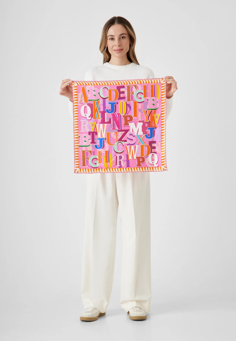 Codello Small Silk Scarf ABC Pink