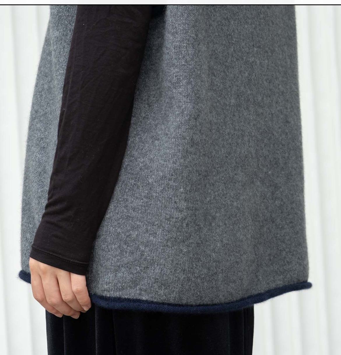 Oats & Rice Cashmere Sleeveless Jumper in Grey - SKULPT Dublin