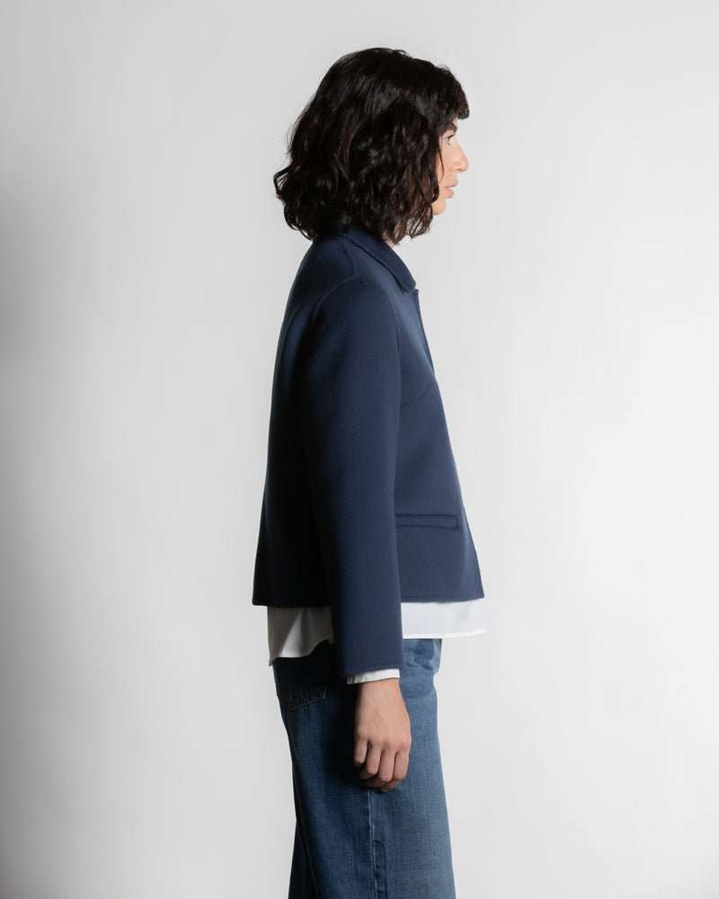 Rialto48 Glicine Wool Coat in Denim Blue - SKULPT Dublin