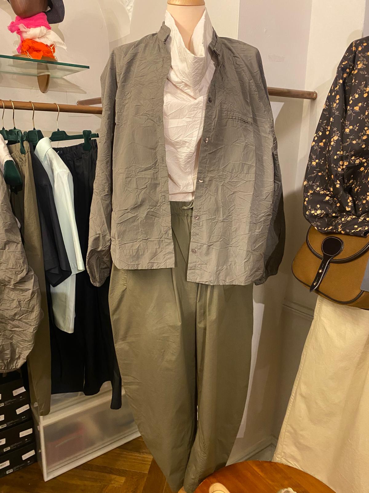 KristenseN Du Nord Crinkle Top in Khaki - SKULPT Dublin