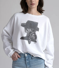 CPress Studio Come and Go Sweatshirt in Worn White - SKULPT Dublin