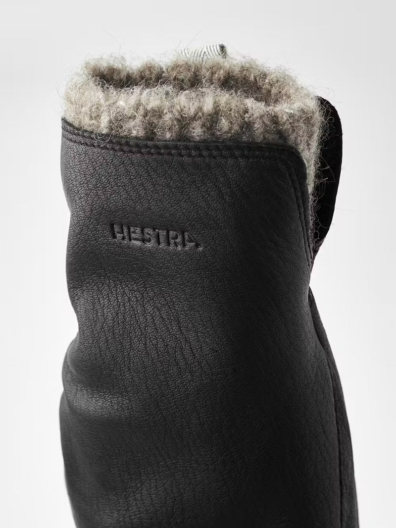 Hestra Leather Mittens with Removal Liner in Black - SKULPT Dublin