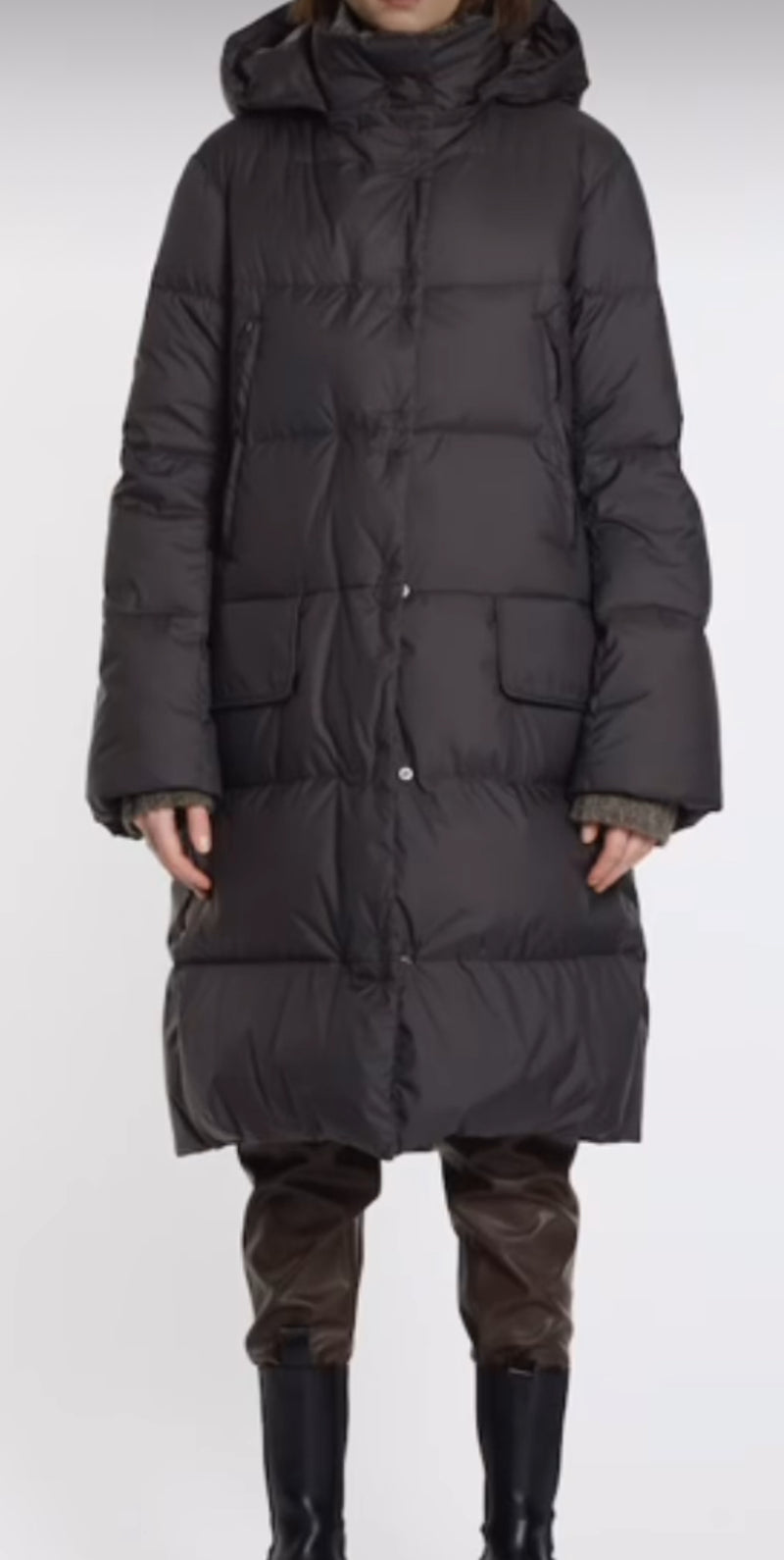 Lis Lareida Dakota Long Puffer Coat in Espresso - SKULPT Dublin