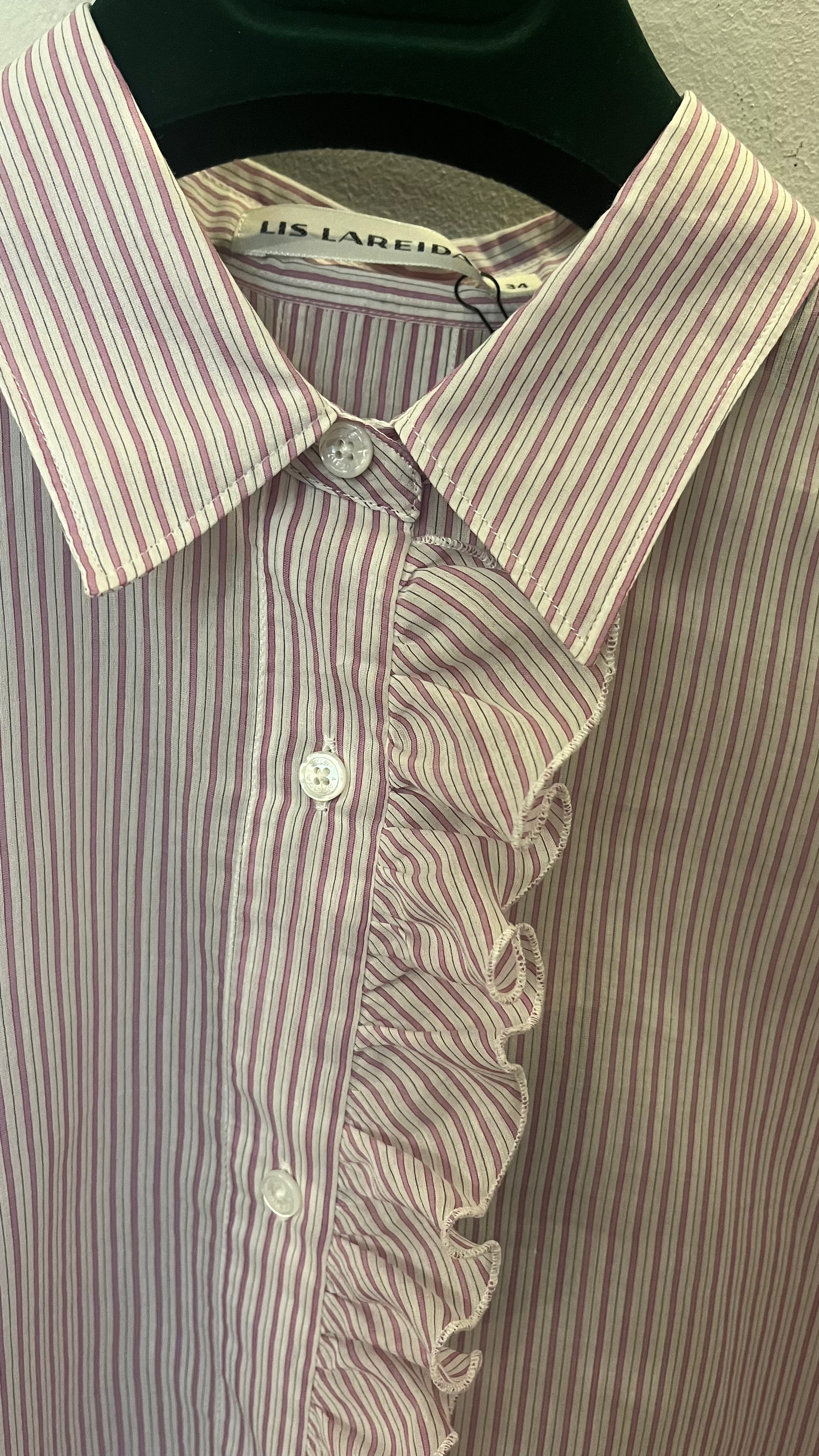 Lis Lareida Abbie Shirt in Magenta Stripe - SKULPT Dublin