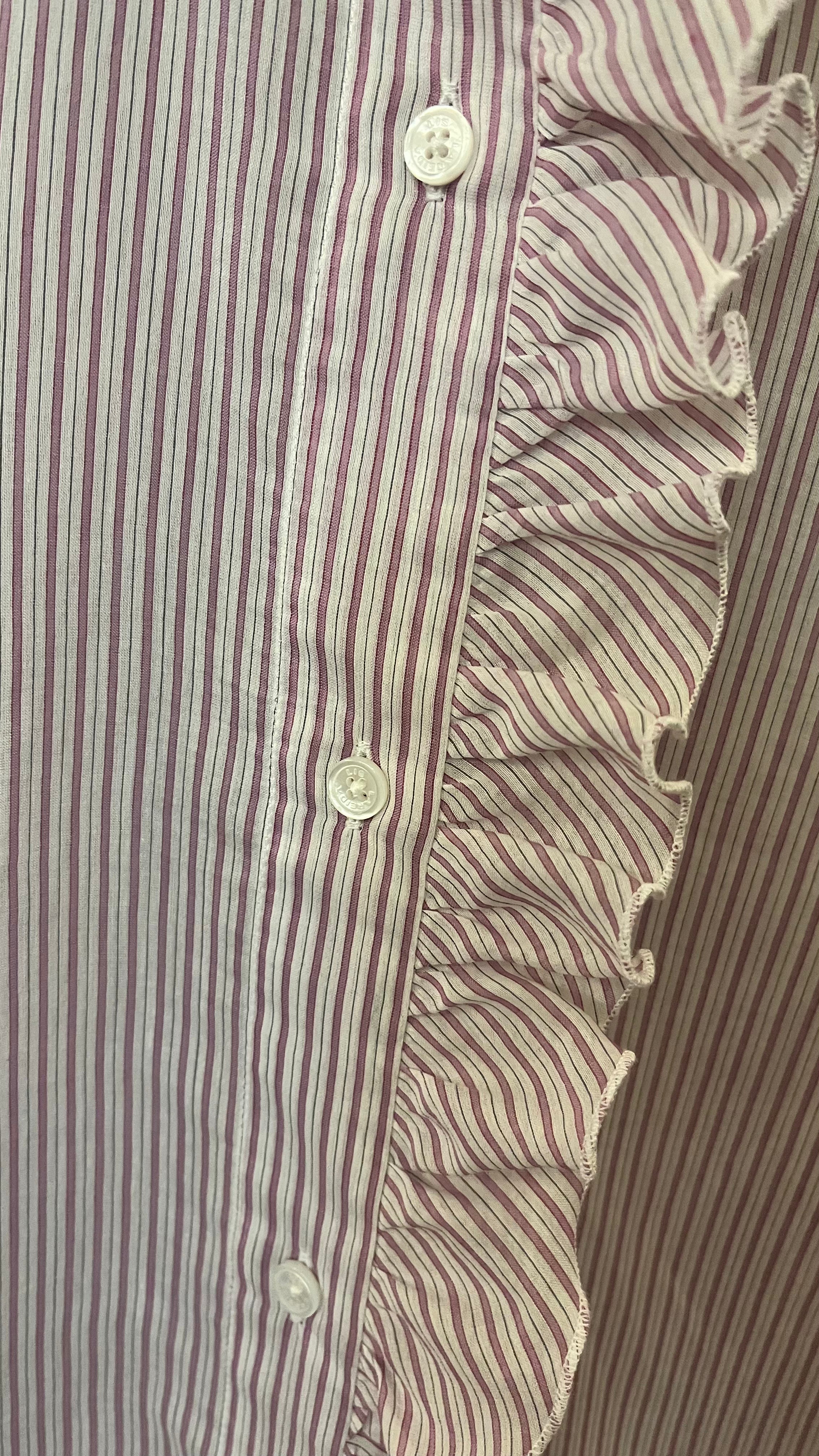 Lis Lareida Abbie Shirt in Magenta Stripe - SKULPT Dublin