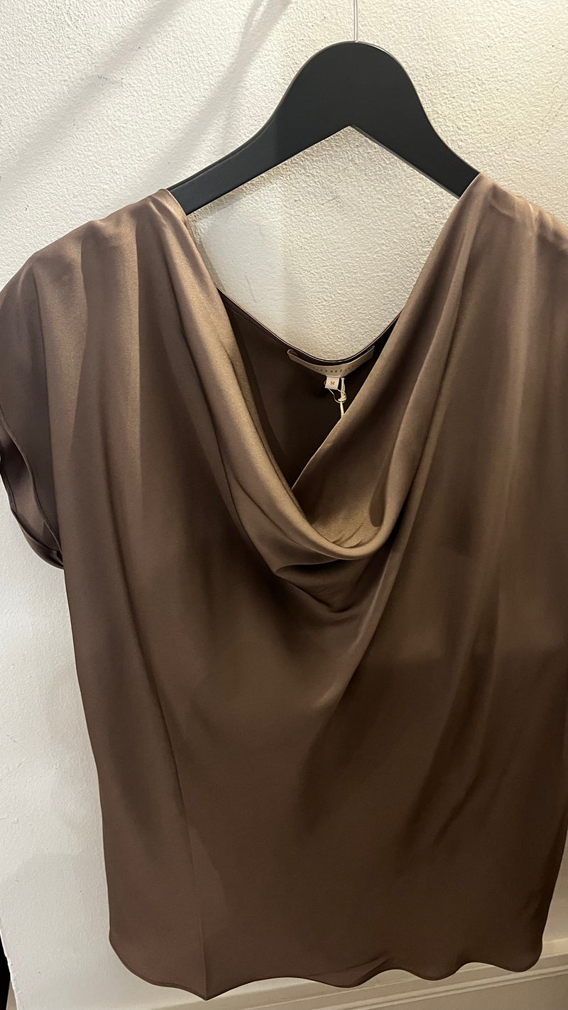 Silks95Five Washable Silk Top in Mocha - SKULPT Dublin