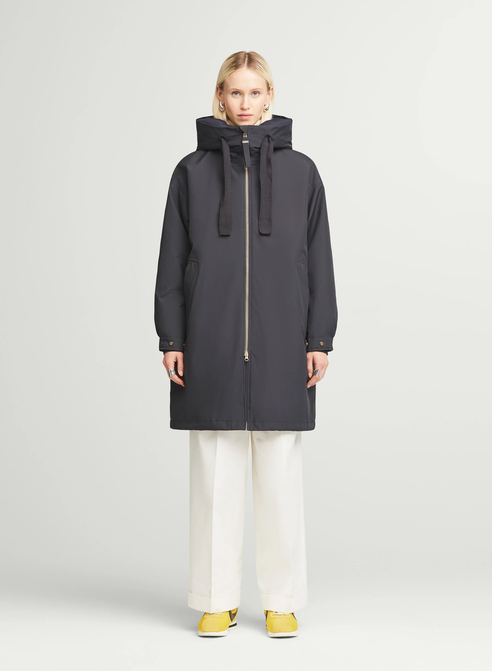 G-Lab Knee Length Shell Puffer in Dark Navy - SKULPT Dublin