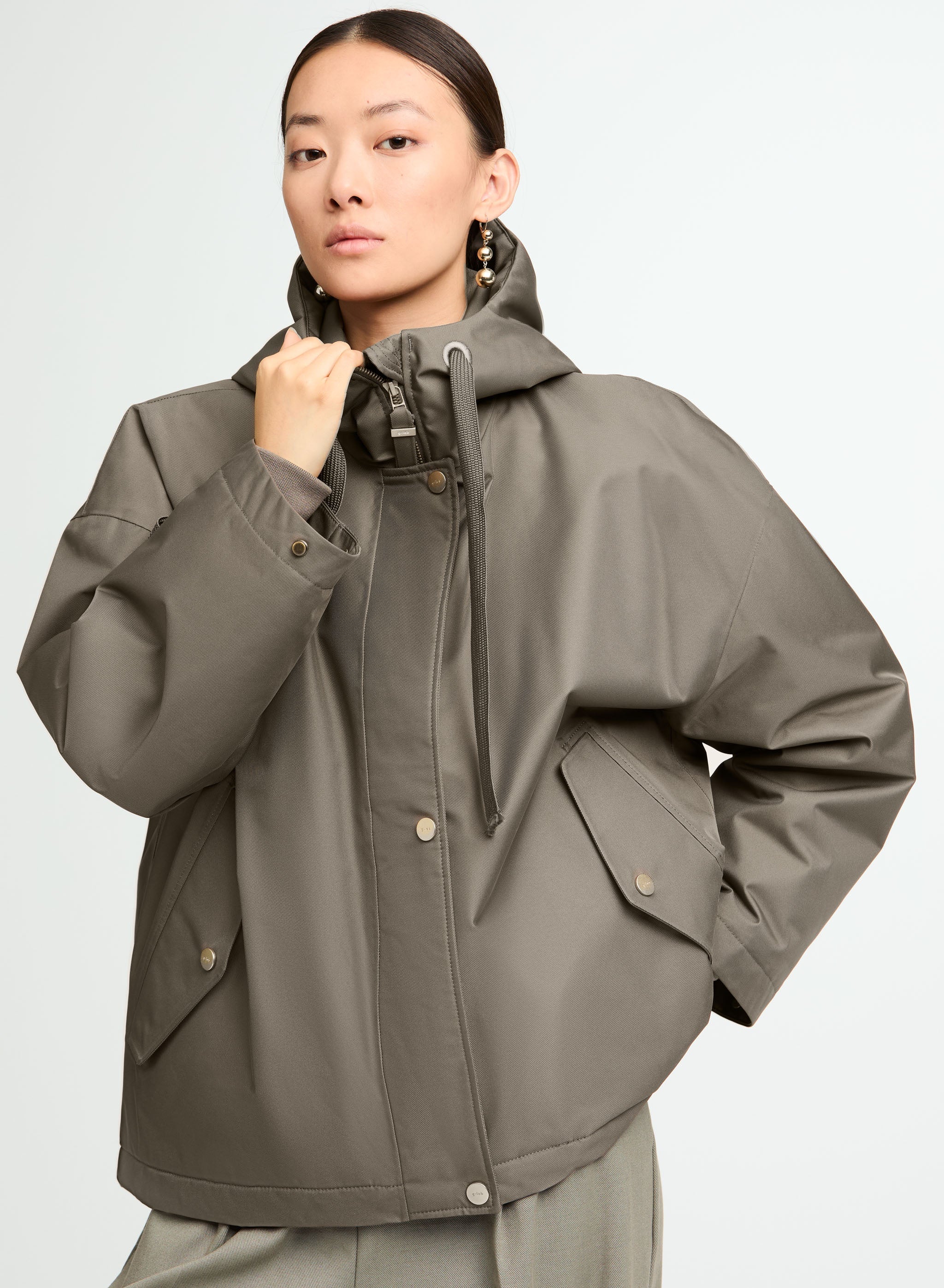 G-Lab Short Shell Puffer in Taupe - SKULPT Dublin