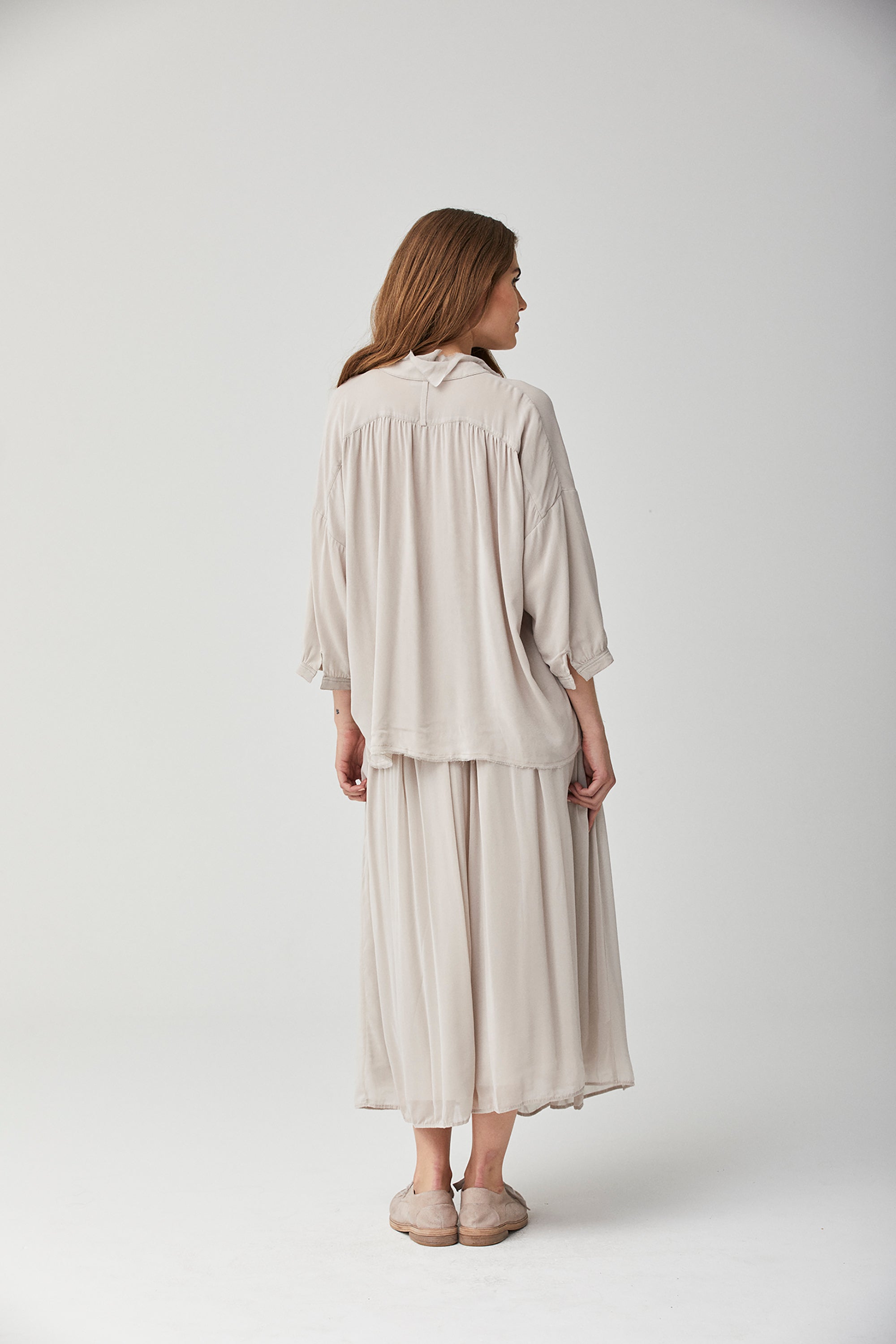 KristenseN Du Nord Georgette Skirt in Mirage Grey - SKULPT Dublin