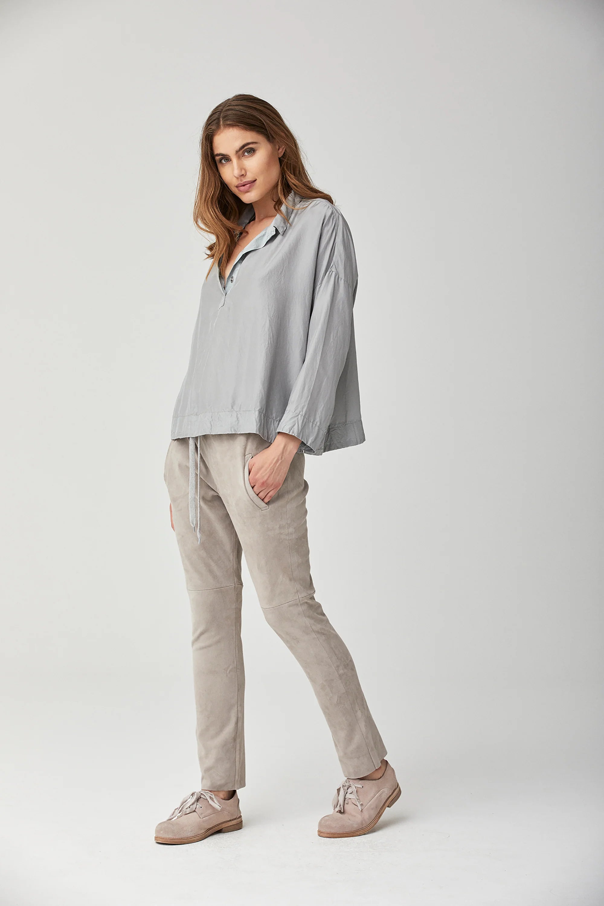 KristenseN Du Nord Georgette Skirt in Mirage Grey - SKULPT Dublin