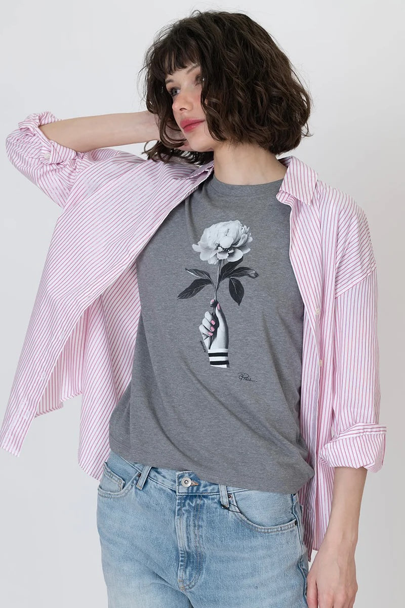 CPress Studio Gesture Shorty Sleeve Tee in Charcoal Grey - SKULPT Dublin