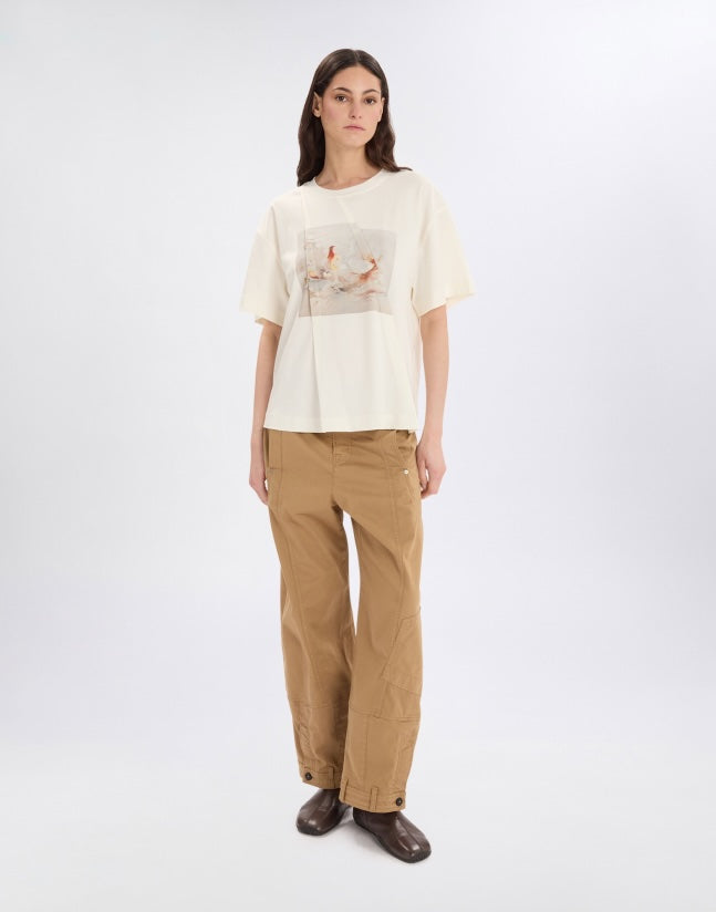 HIGH Everyday Couture Hasty Short Sleeve Tee in Cream