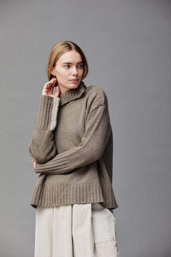 KristenseN Du Nord Cashmere Turtleneck in Clay and Jute - SKULPT Dublin