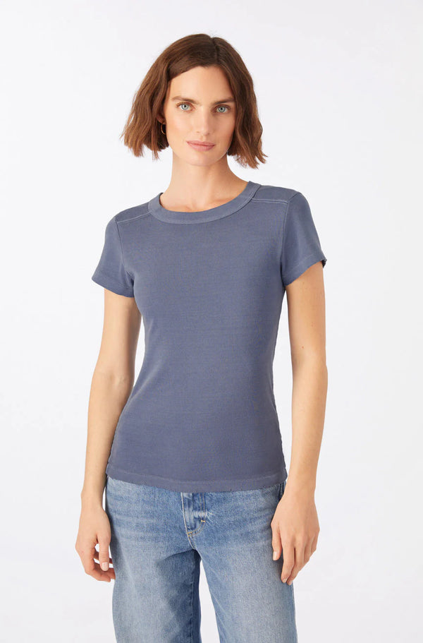 AMO Denim Penny Tee in Dusty Blue - SKULPT Dublin