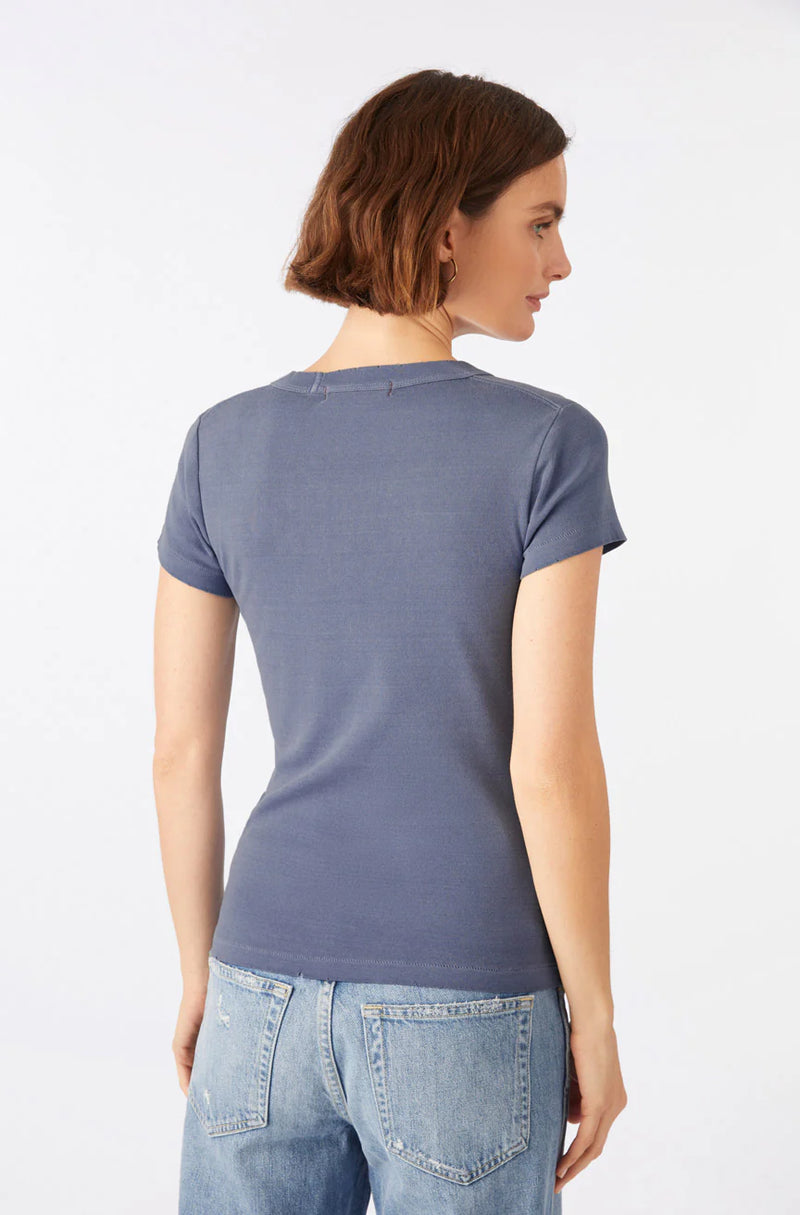 AMO Denim Penny Tee in Dusty Blue - SKULPT Dublin