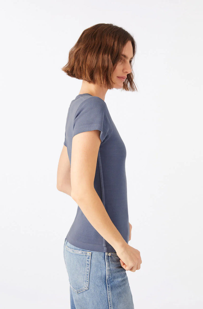 AMO Denim Penny Tee in Dusty Blue - SKULPT Dublin