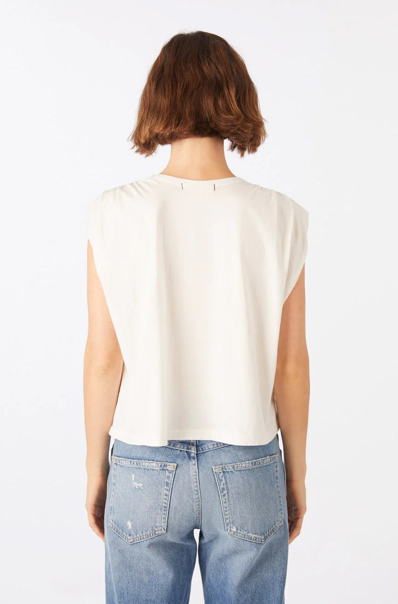 AMO Denim Gerty Short Sleeve Tee in White - SKULPT Dublin