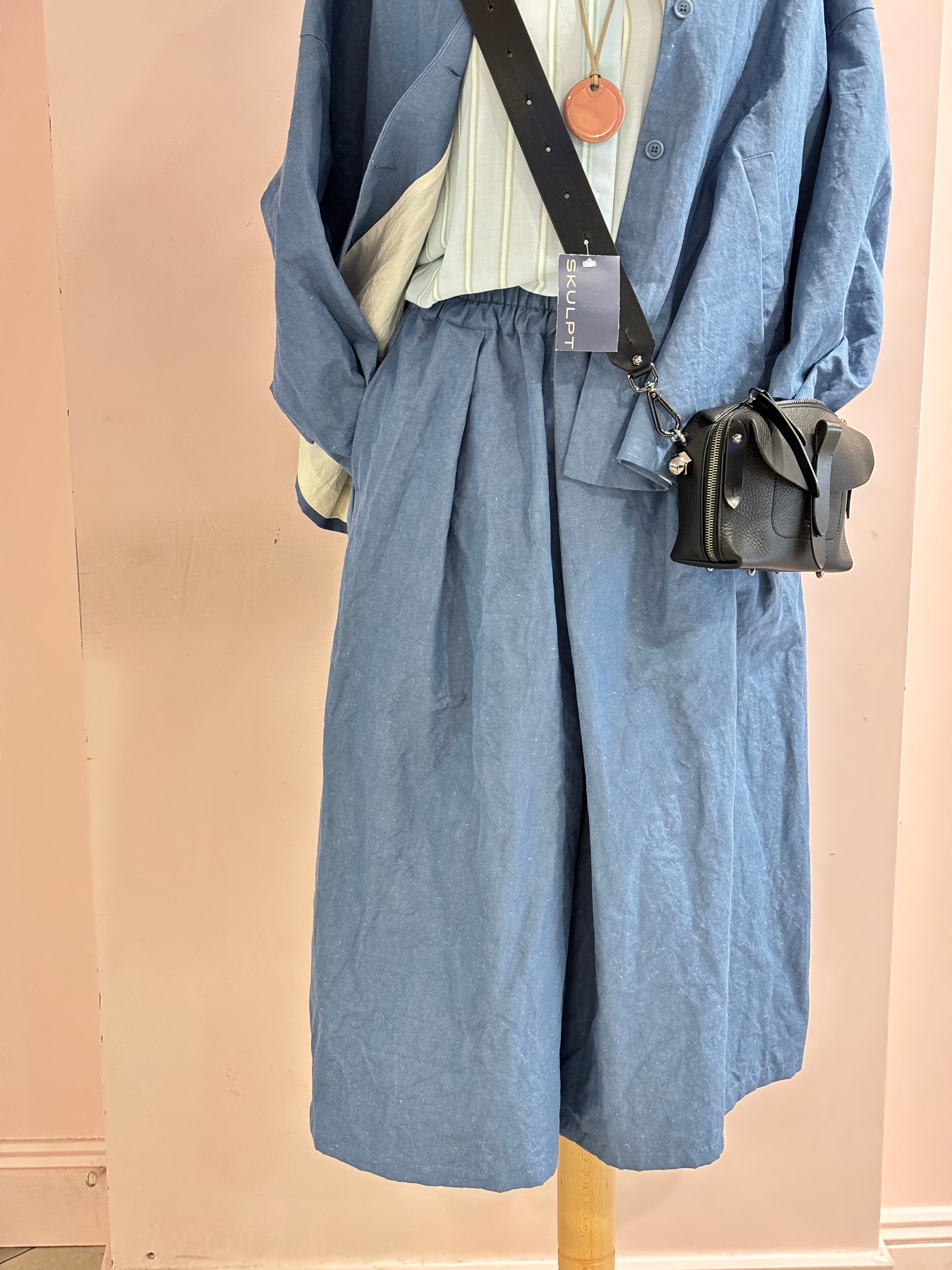 Apuntob Culottes Trousers in Sugar Blue - SKULPT Dublin