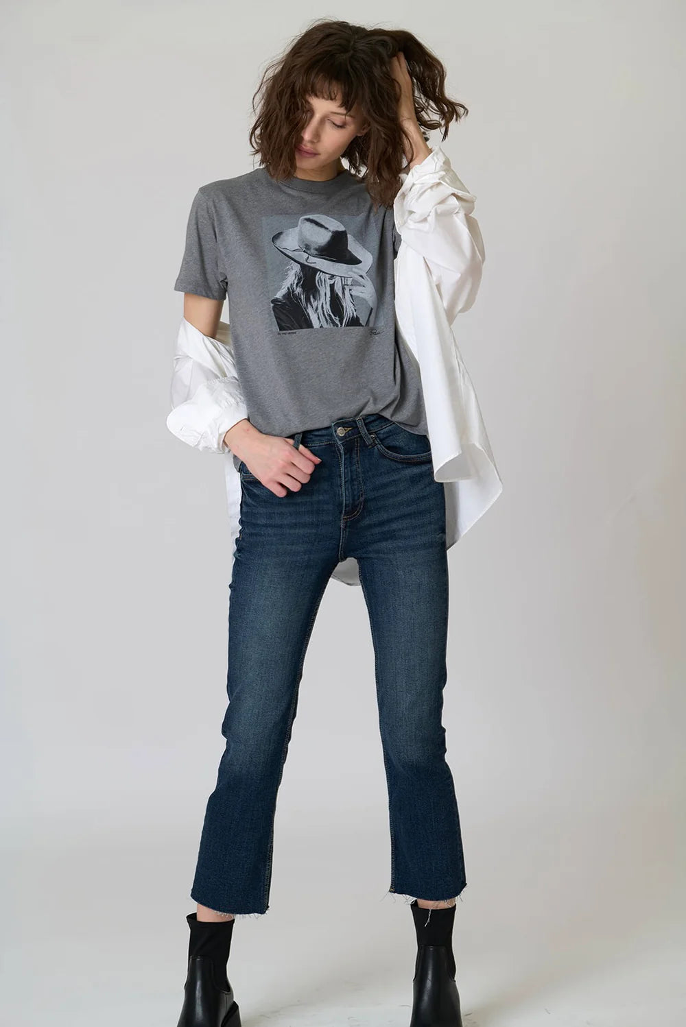 CPress Studio On The Verge Short Sleeve Tee in Charcoal Grey