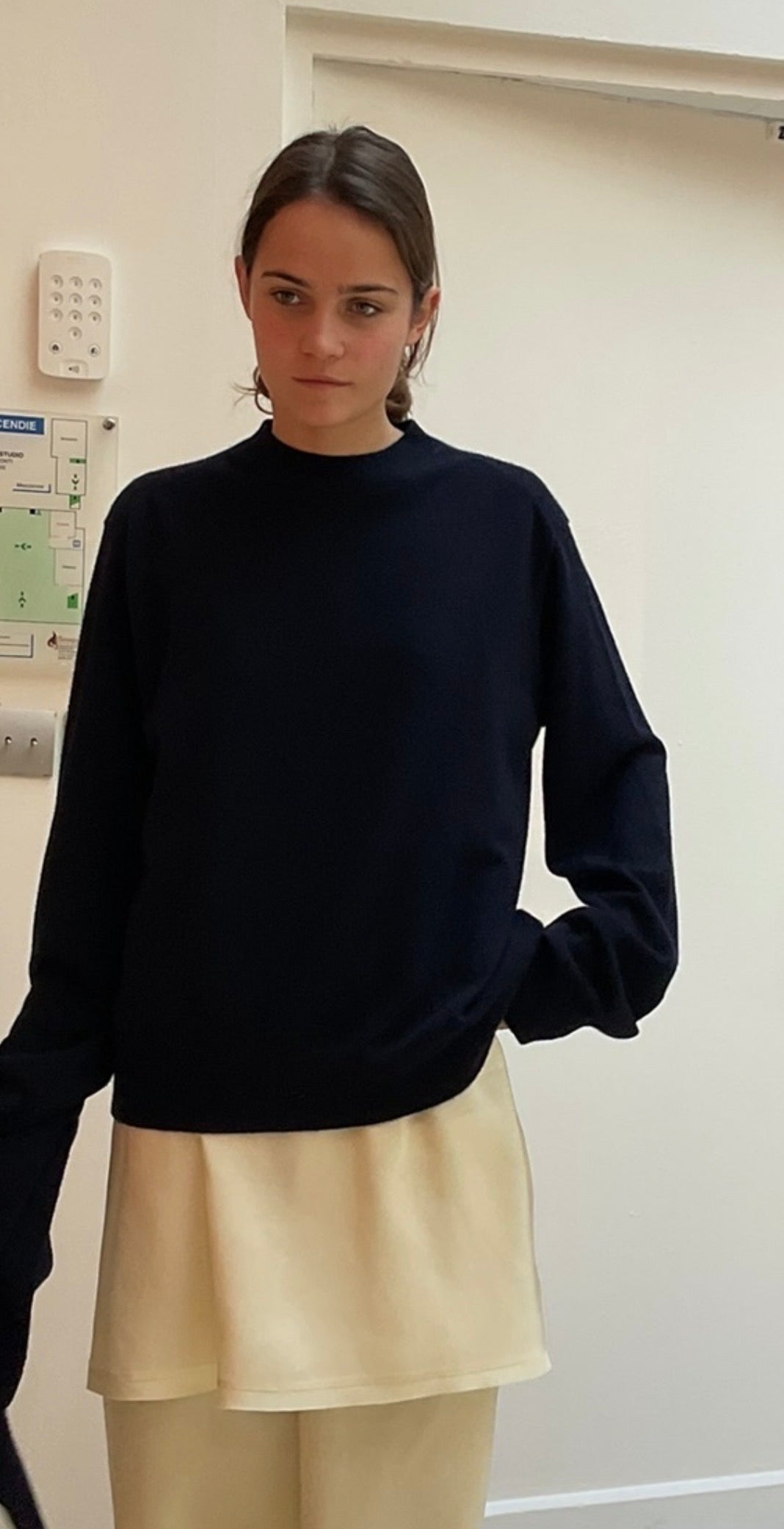 Sofie D'Hoore Crewneck Jumper in Midnight - SKULPT Dublin