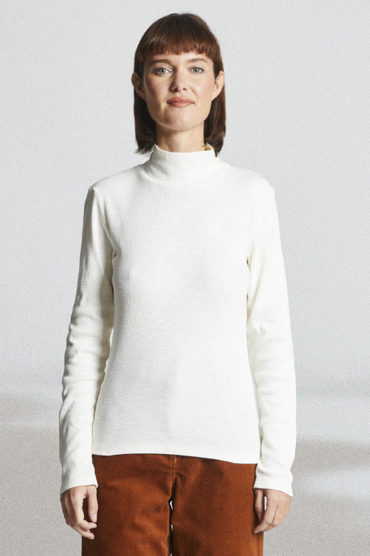 Mat De Misaine Long Sleeve Fine Cotton Poloneck in Navy - SKULPT Dublin