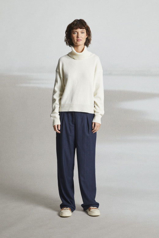 Mat de Misaine Poloneck Top in Natural - SKULPT Dublin
