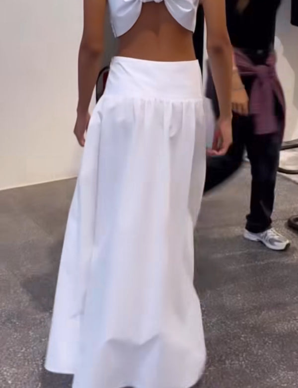 Frederica Tosi White Cotton Skirt - SKULPT Dublin