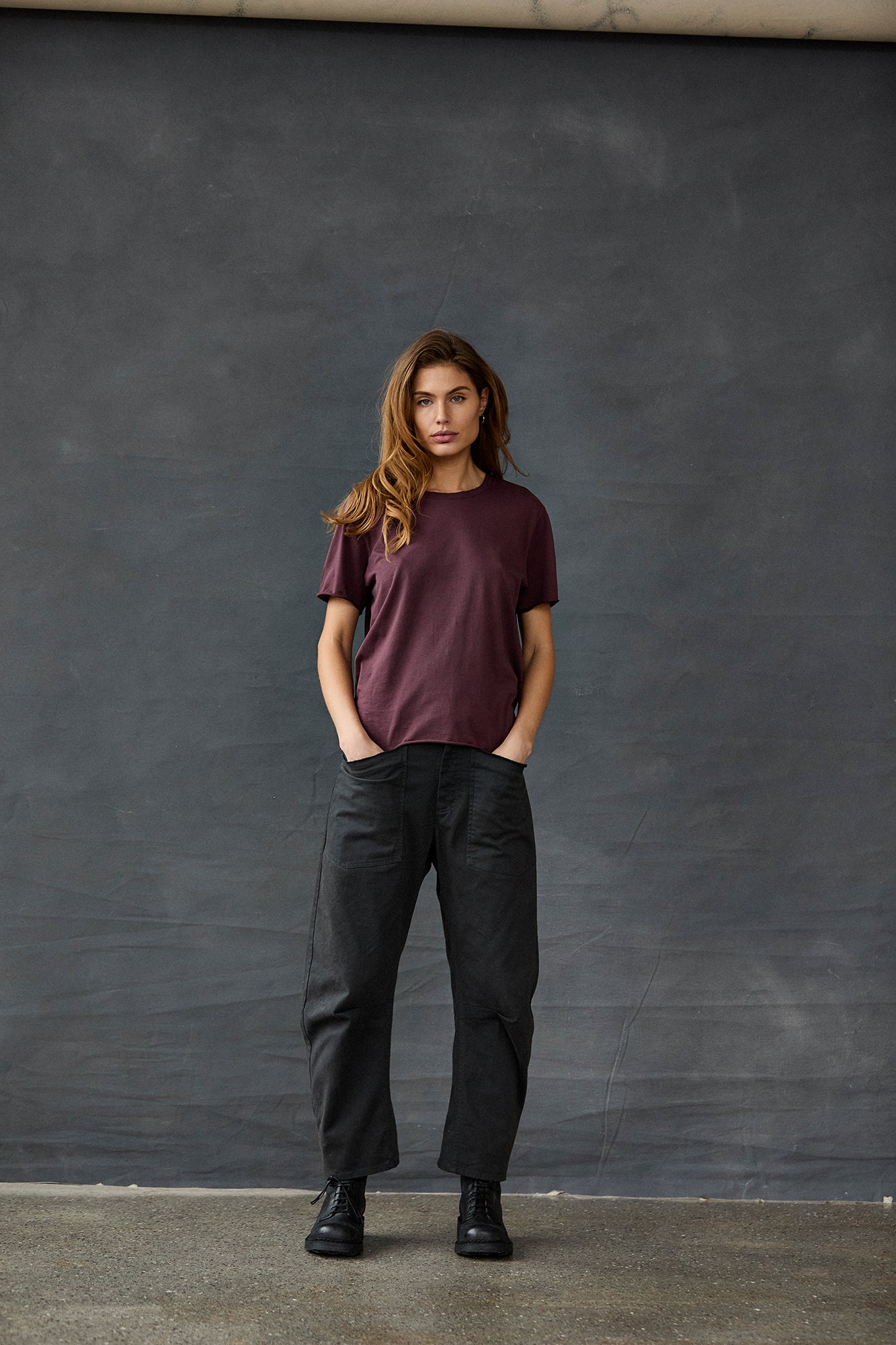 Kristensen du Nord Short Sleeve Tee in Dark Berry - SKULPT Dublin