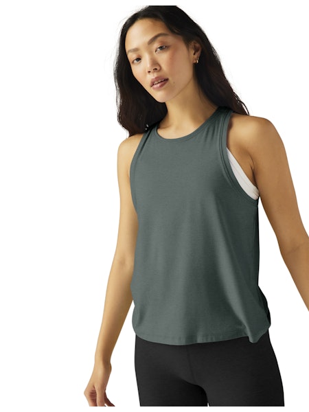 Beyond Yoga Rebalance Tank in Storm Grey - SKULPT Dublin