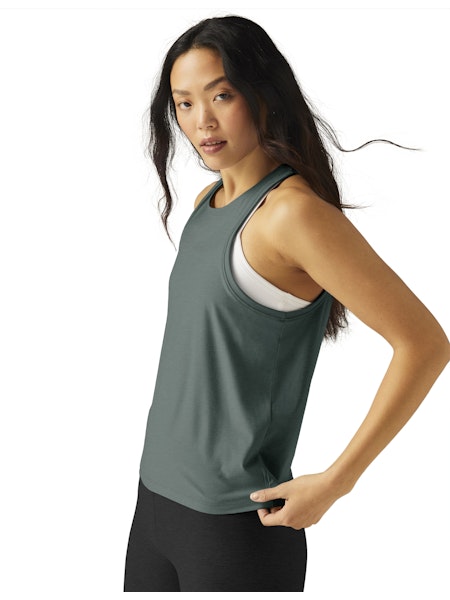 Beyond Yoga Rebalance Tank in Storm Grey - SKULPT Dublin