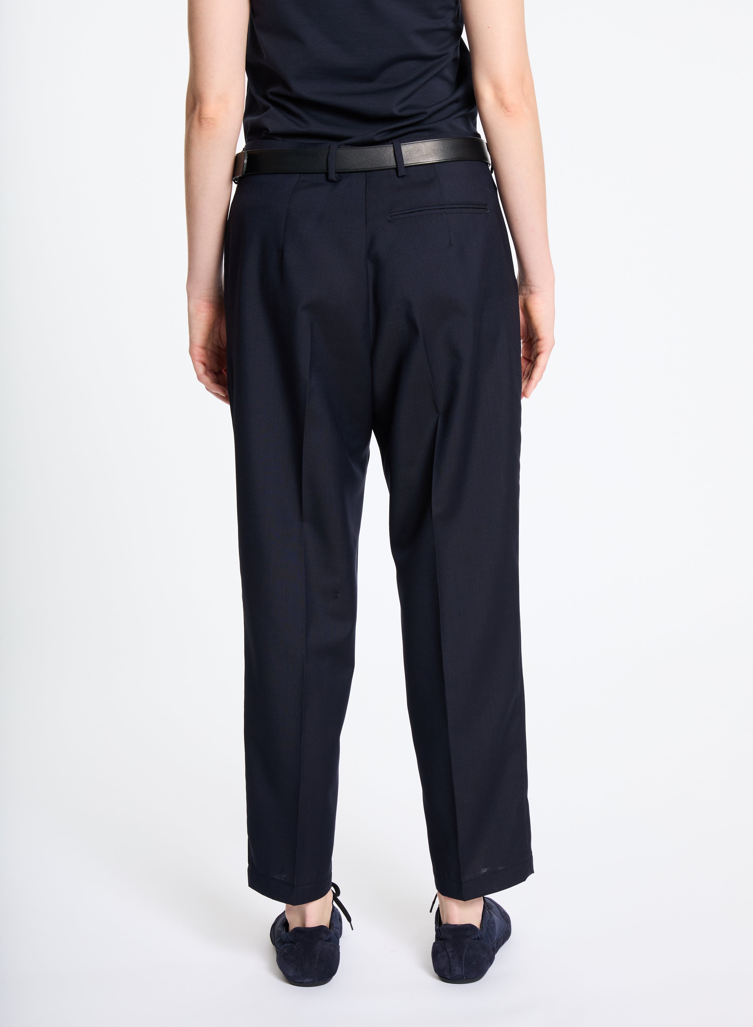 Lis Lareida Wool Suit in Dark Navy - SKULPT Dublin