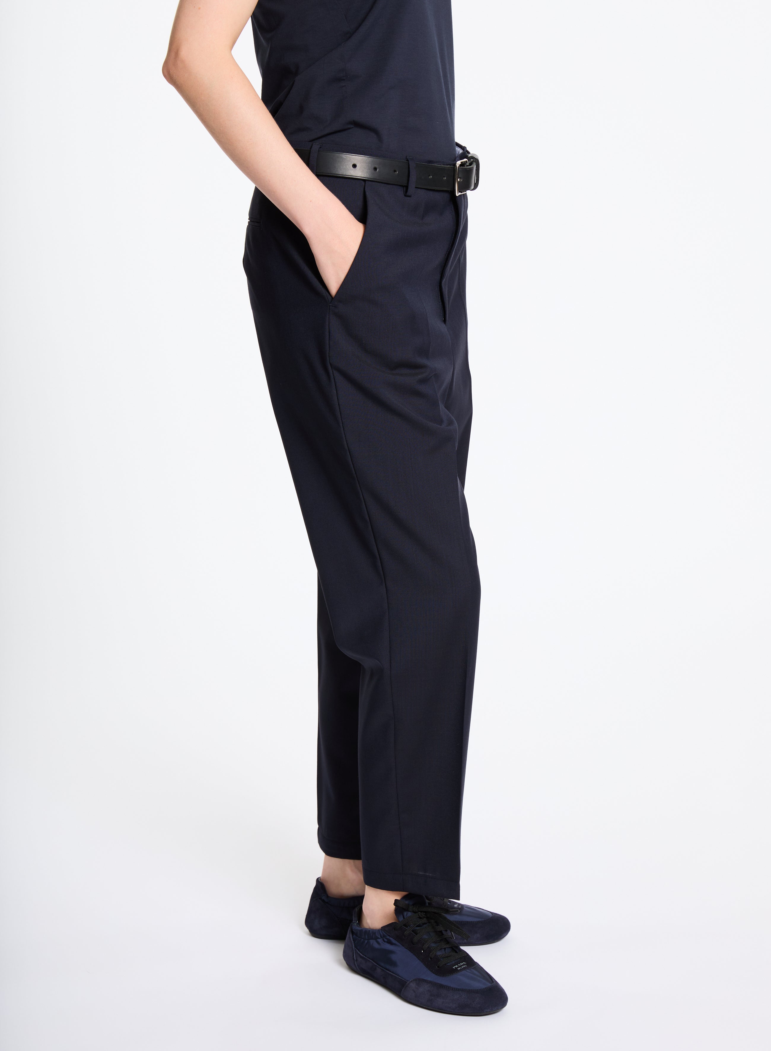 Lis Lareida Wool Suit in Dark Navy - SKULPT Dublin