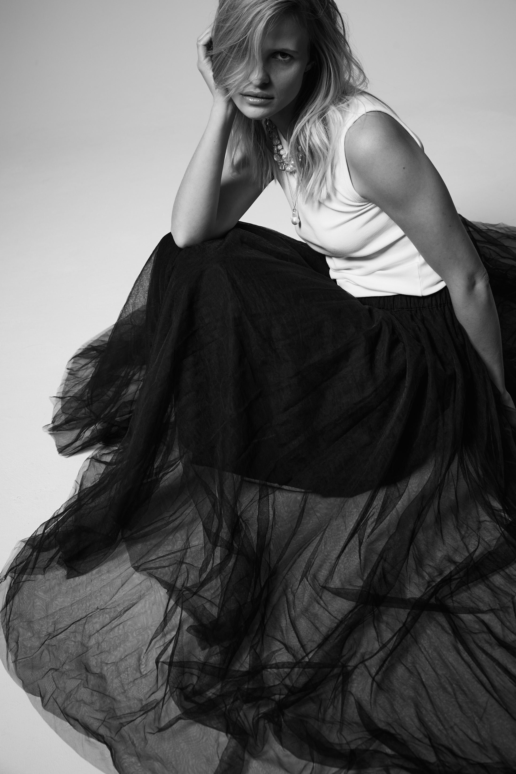 Liya B'x Tulle Skirt in Navy