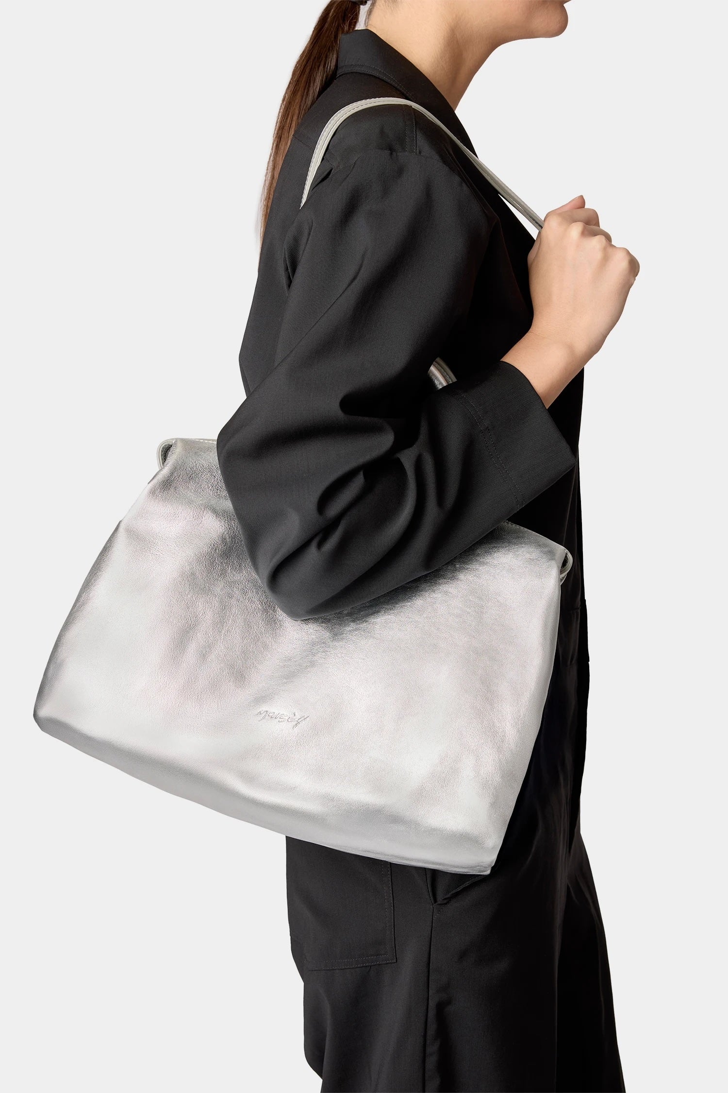 Marsell Crossbody Bag in Silver Foil - SKULPT Dublin