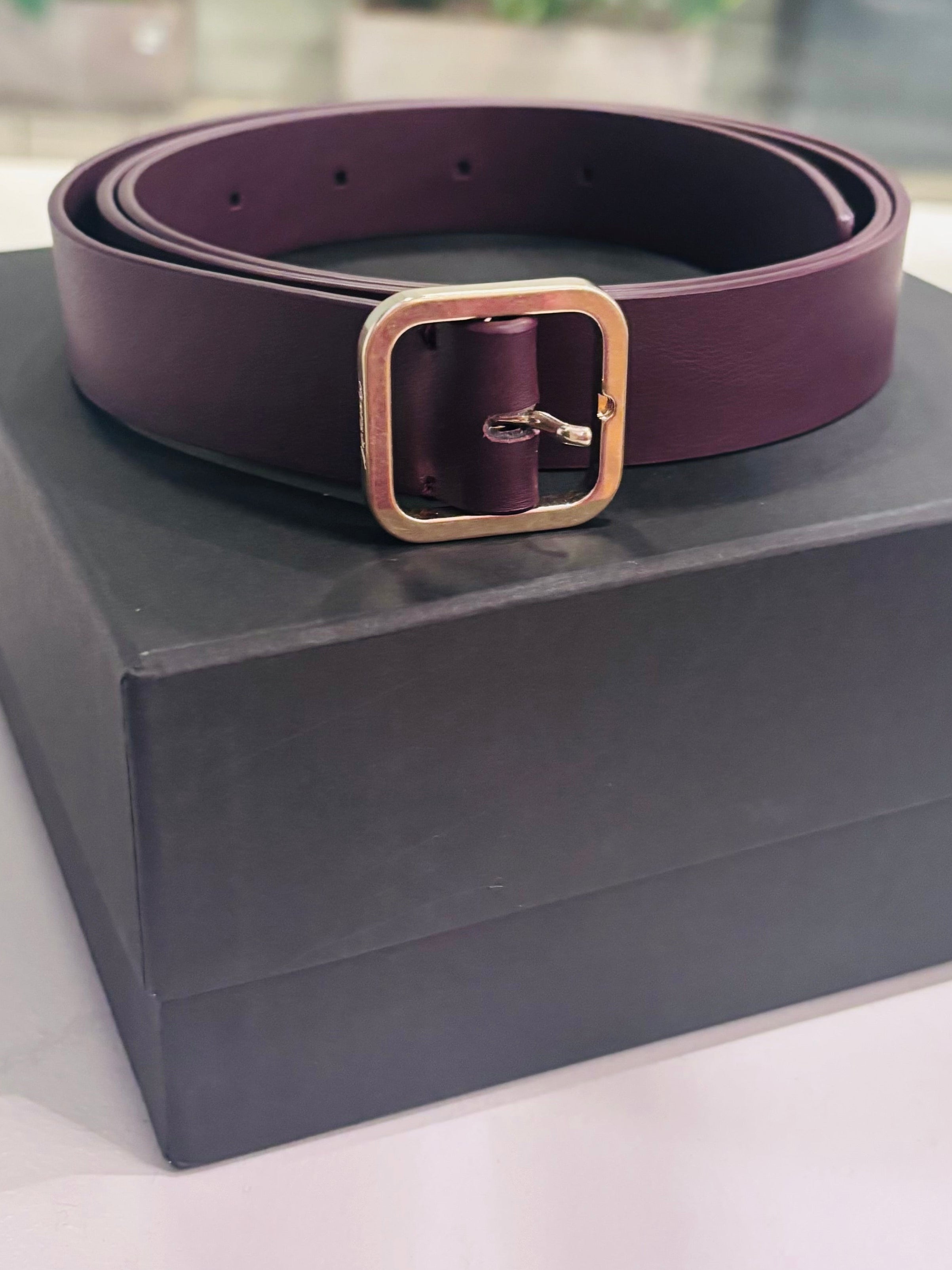Marsell Leather Belt in ChocoWine
