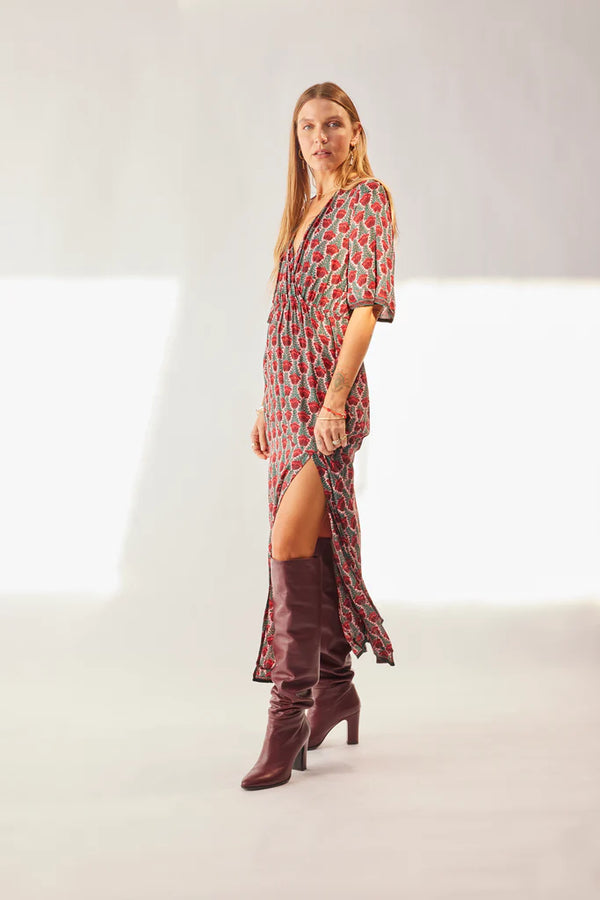 Natalie Martin Coco Maxi Dress in Tulip Venetian Red - SKULPT Dublin
