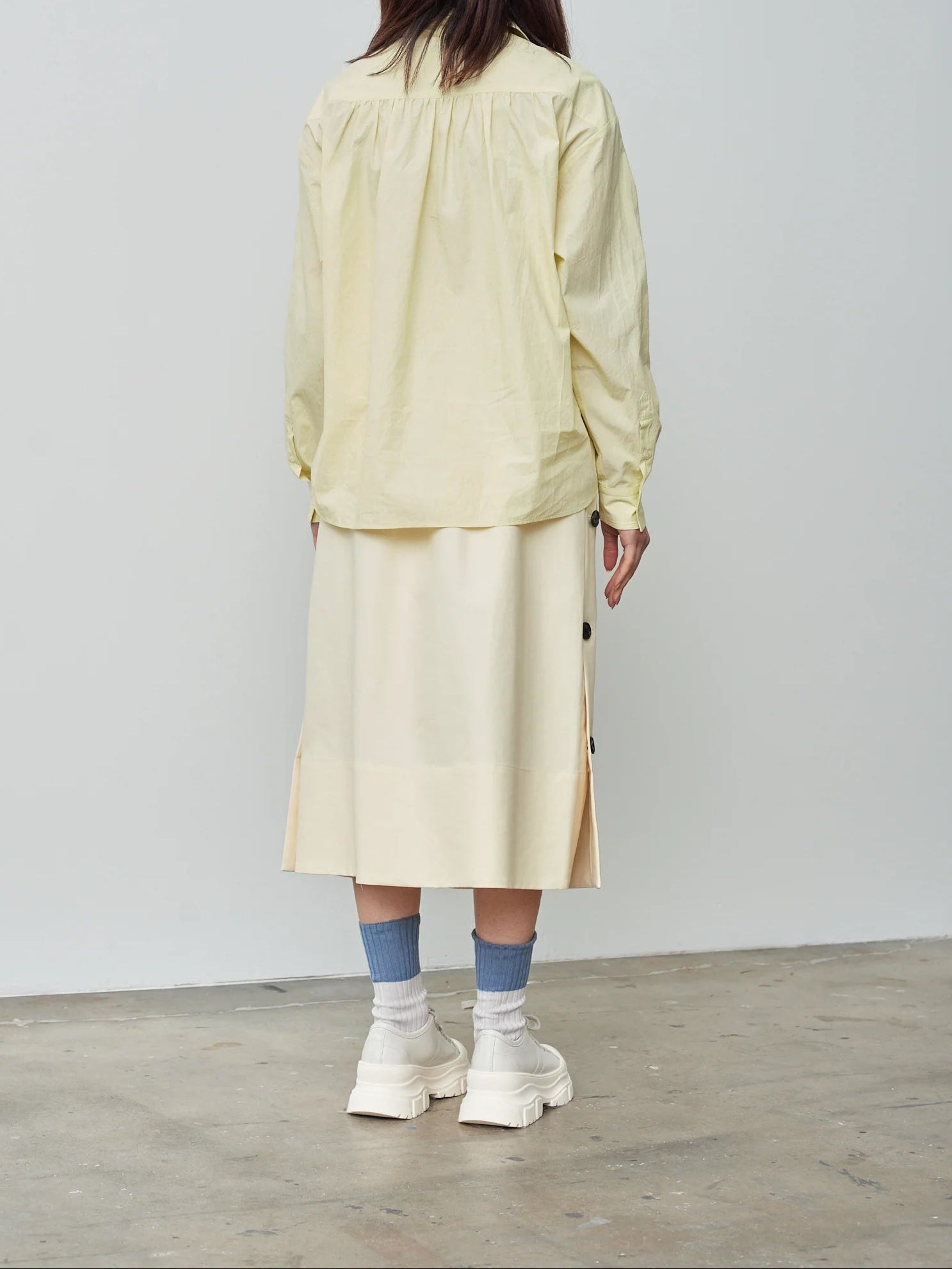 Nicholson Long Sleeve Shirt Lemon - SKULPT Dublin