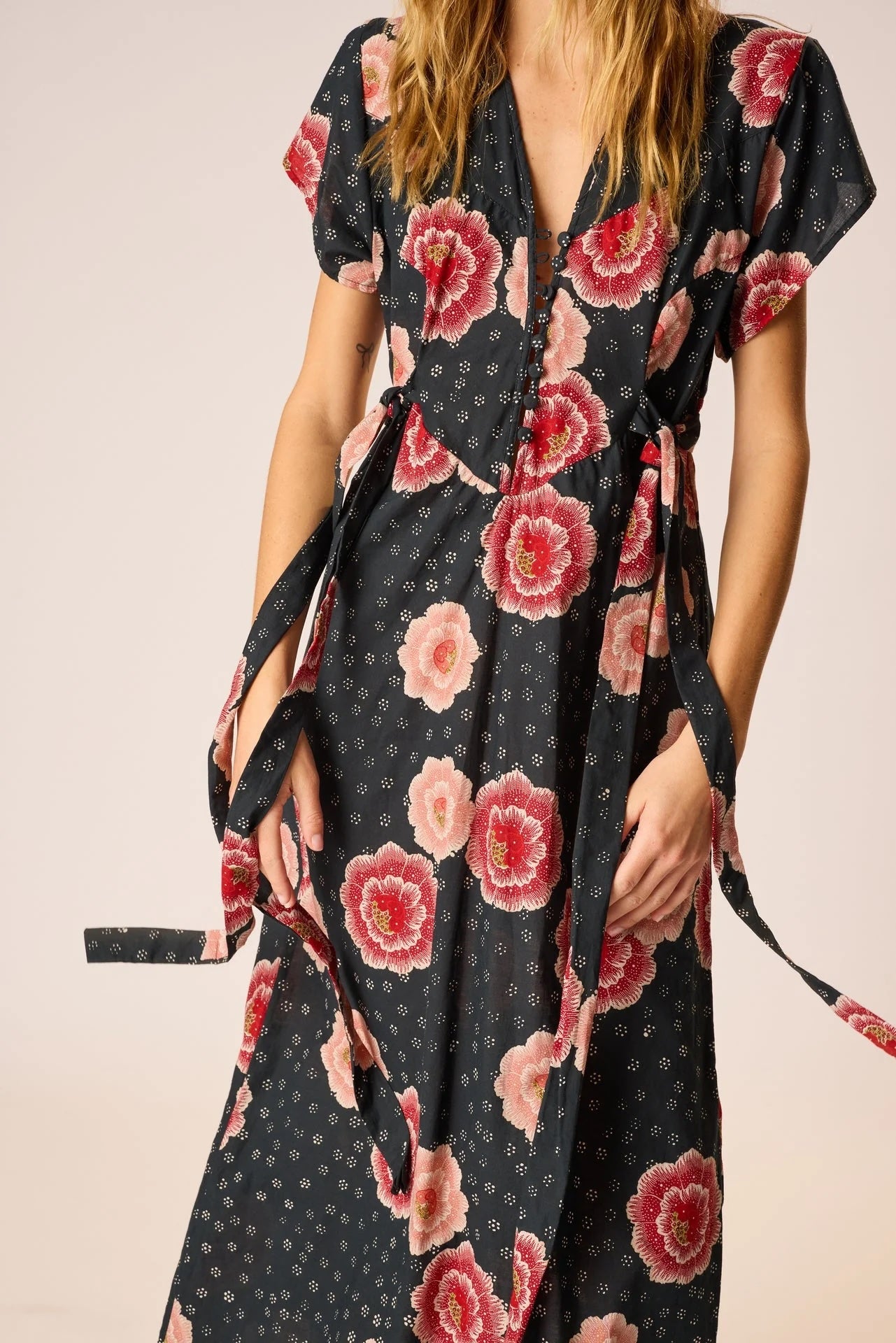 Natalie Martin Cotton Dress in Poppy - SKULPT Dublin
