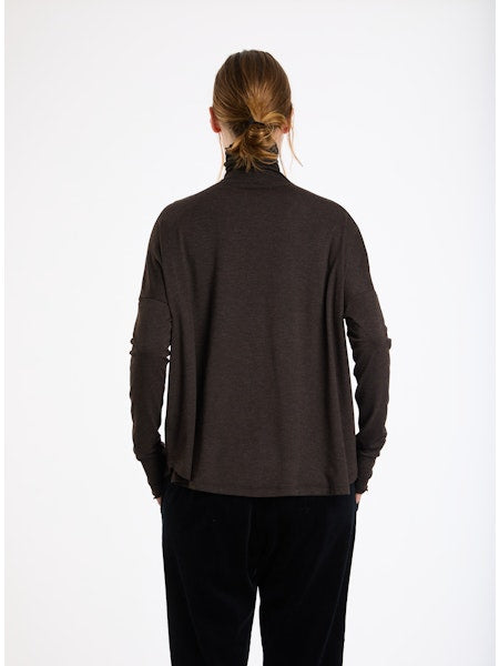 Lis Lareida Long Sleeve Jersey Turtleneck in Dark Navy - SKULPT Dublin