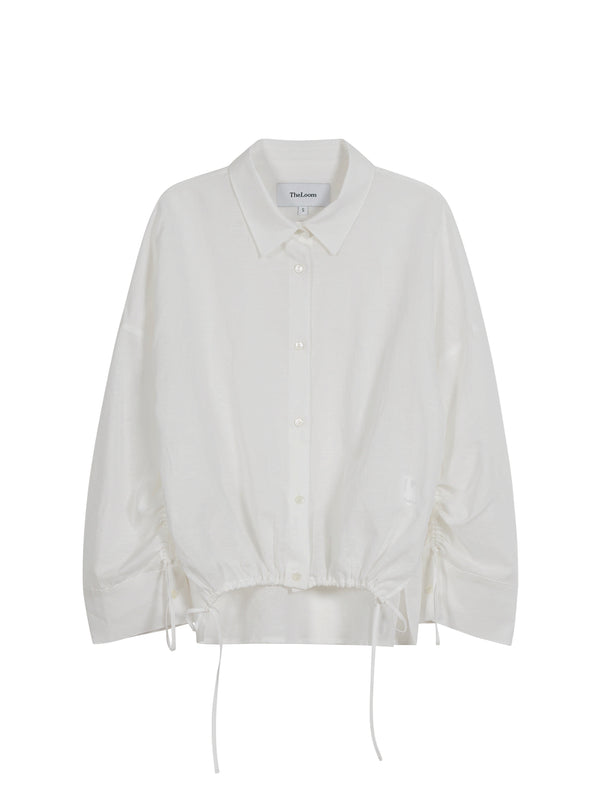 The Loom Long Sleeve Linen Shirt White - SKULPT Dublin