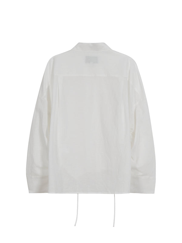 The Loom Long Sleeve Linen Shirt White - SKULPT Dublin