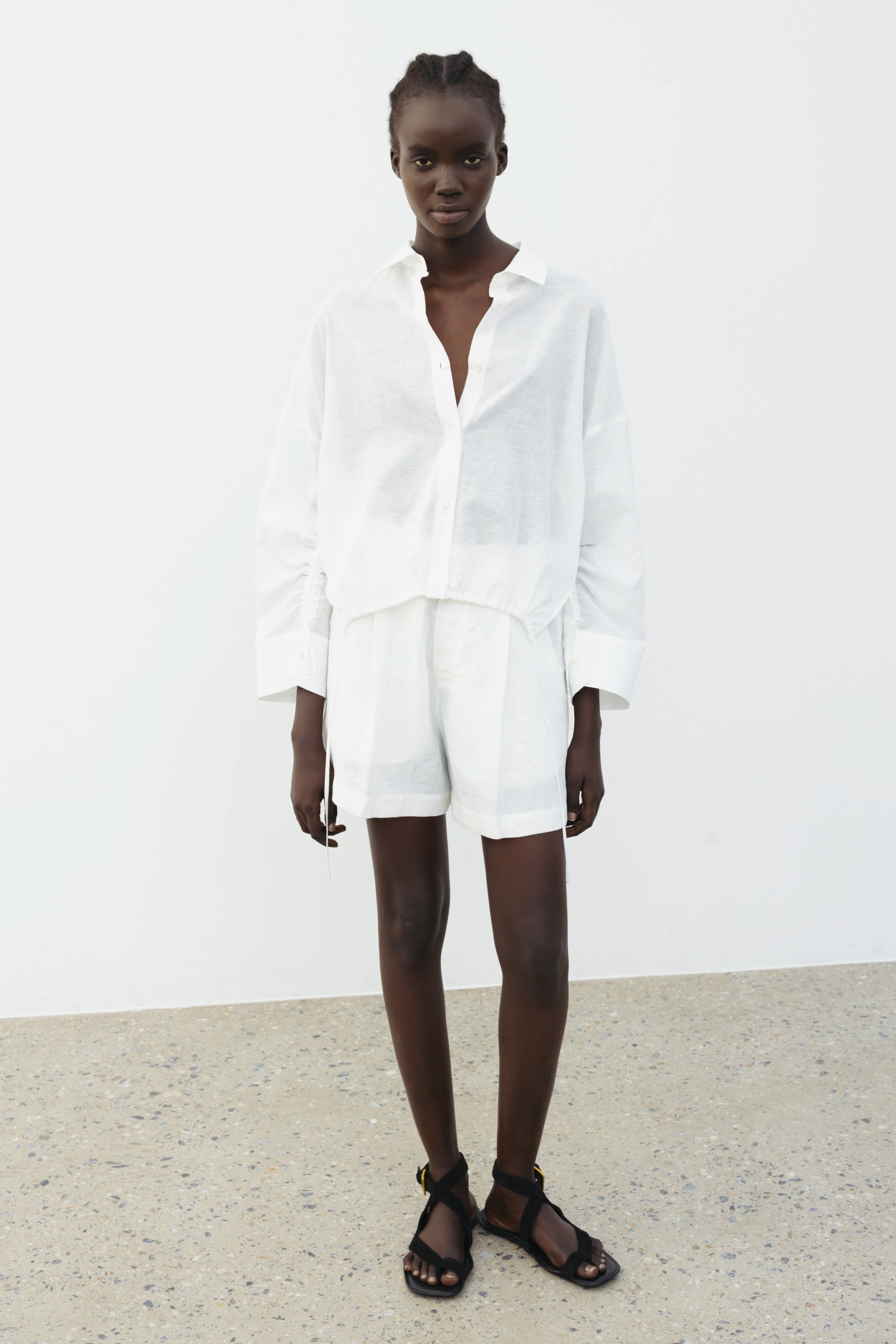 The Loom Linen Shorts White - SKULPT Dublin