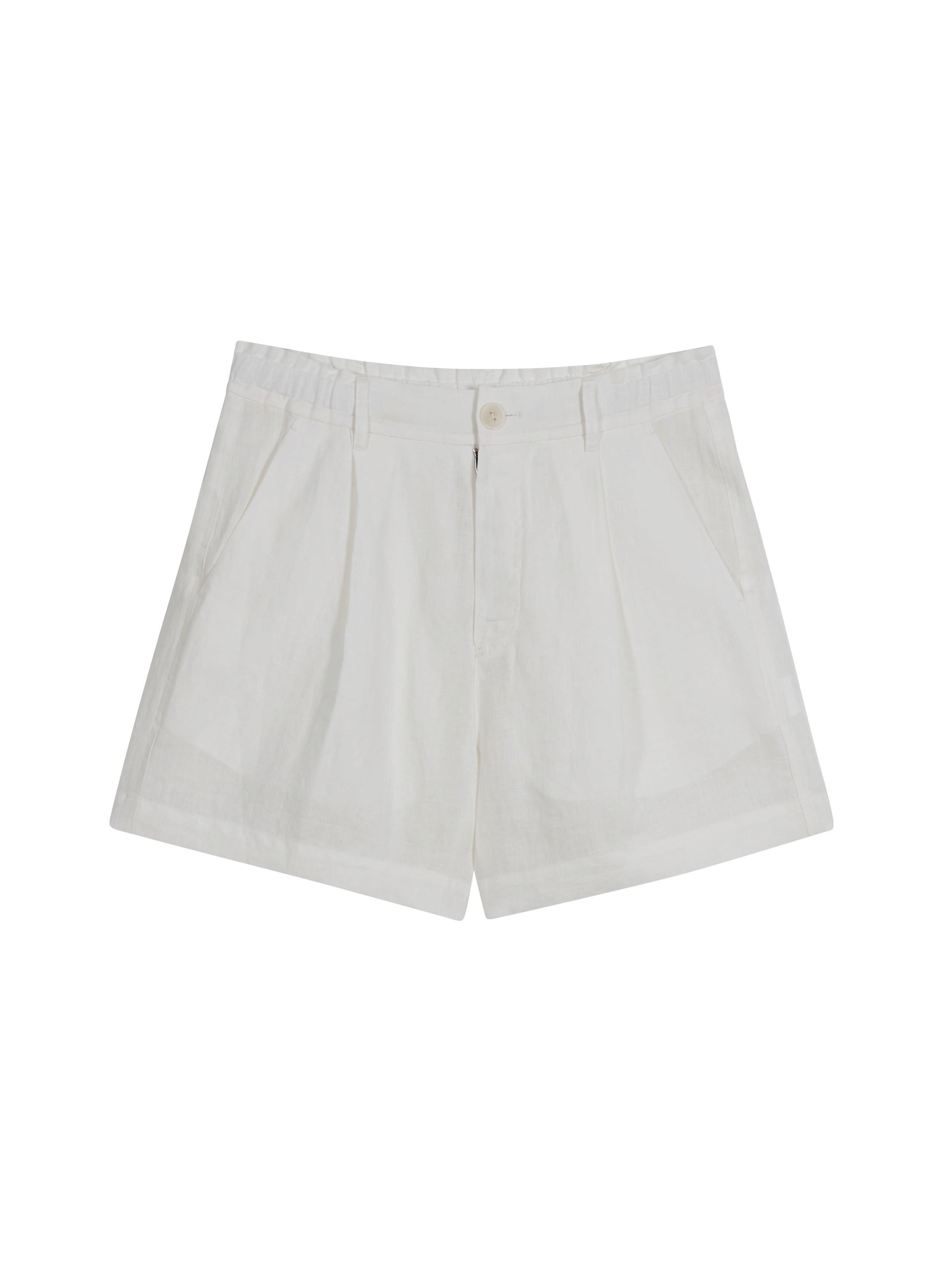 The Loom Linen Shorts White - SKULPT Dublin