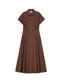 The Loom Shirt Dress in Red Bean - SKULPT Dublin