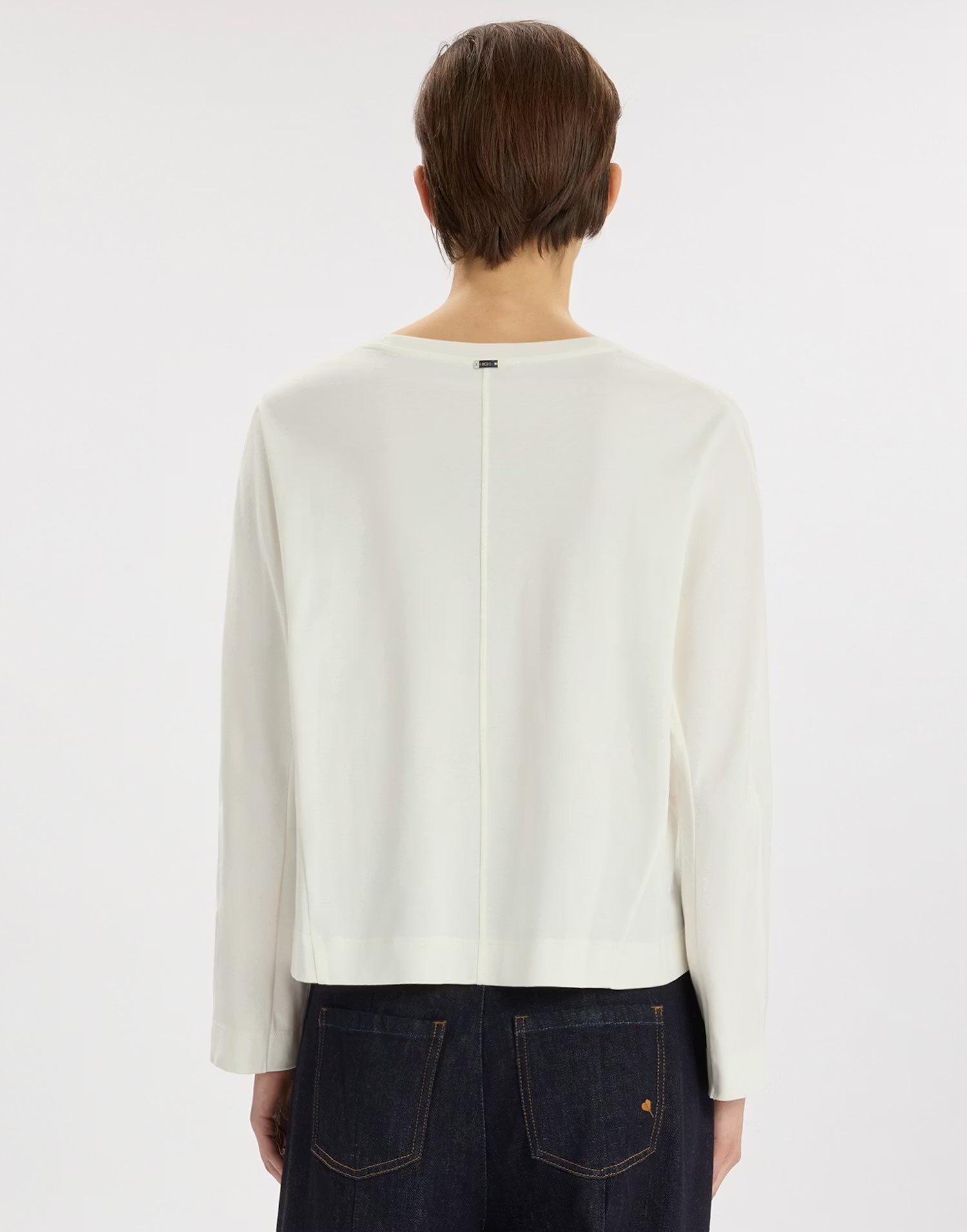 HIGH Everyday Couture Typhoon Jersey Long Sleeve Top in Navy