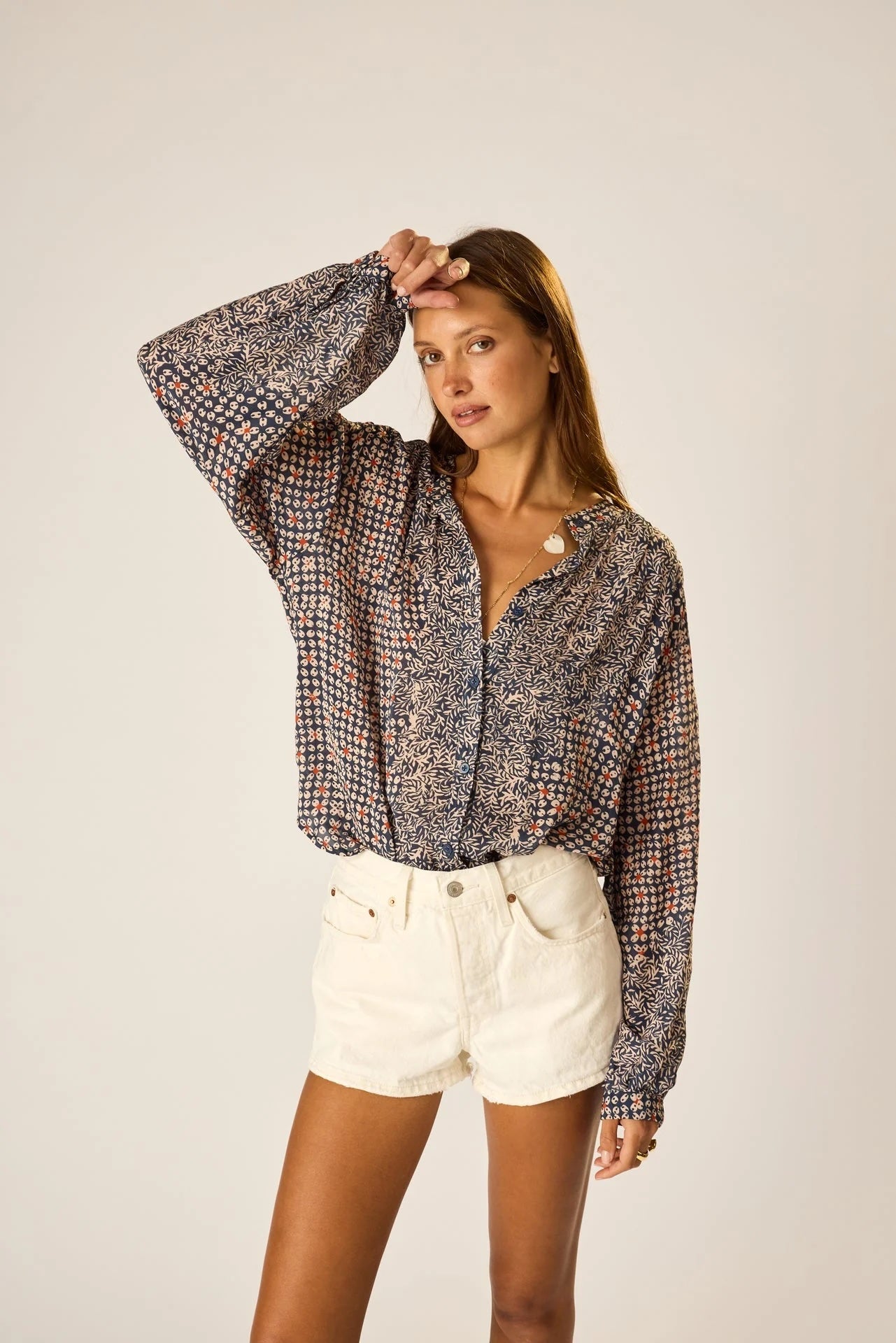 Natalie Martin Long Sleeve Shirt in Ink - SKULPT Dublin