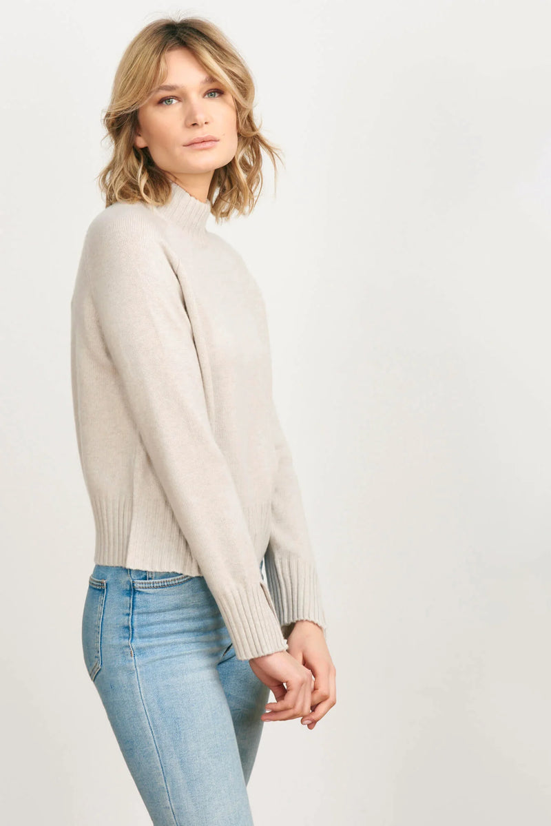 Jumper1234 Cashmere Mock Turtle in Oatmeal - SKULPT Dublin