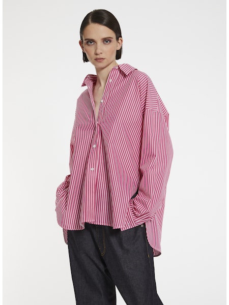 Lis Lareida Zelda Shirt in Fuchsia Pink Stripe - SKULPT Dublin