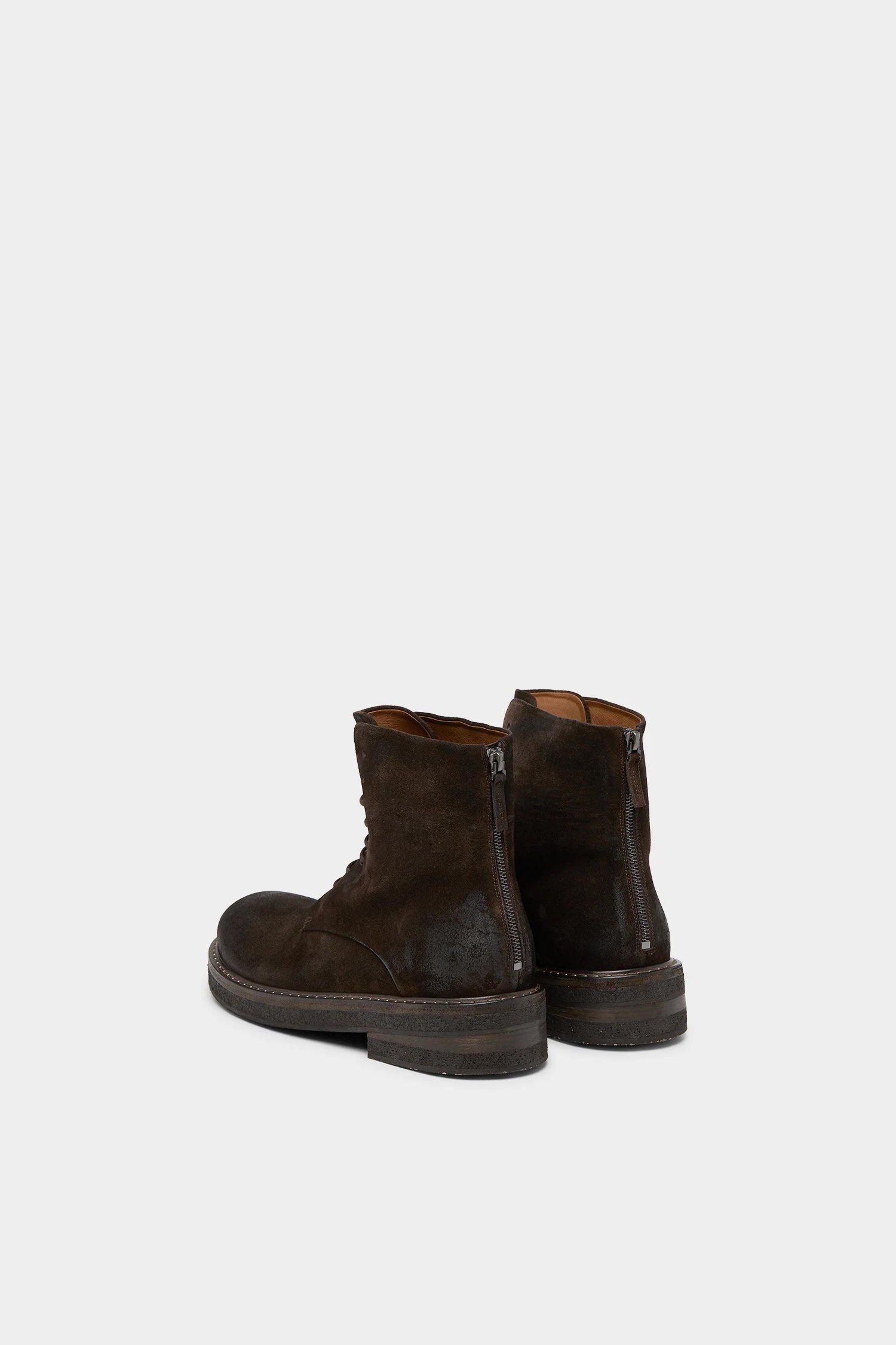 Marsell Brown Suede Boot with Zip Closure - SKULPT Dublin